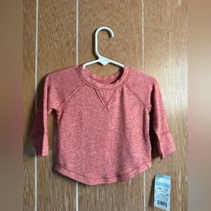 CAT & JACK heathered sweatshirt; coral red; NWT